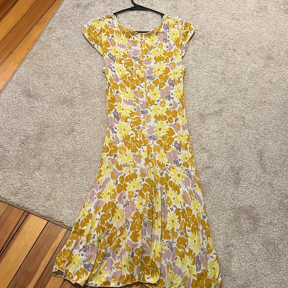 Floral Free people Yellow and Purple Women's dress - Picture 5 of 5